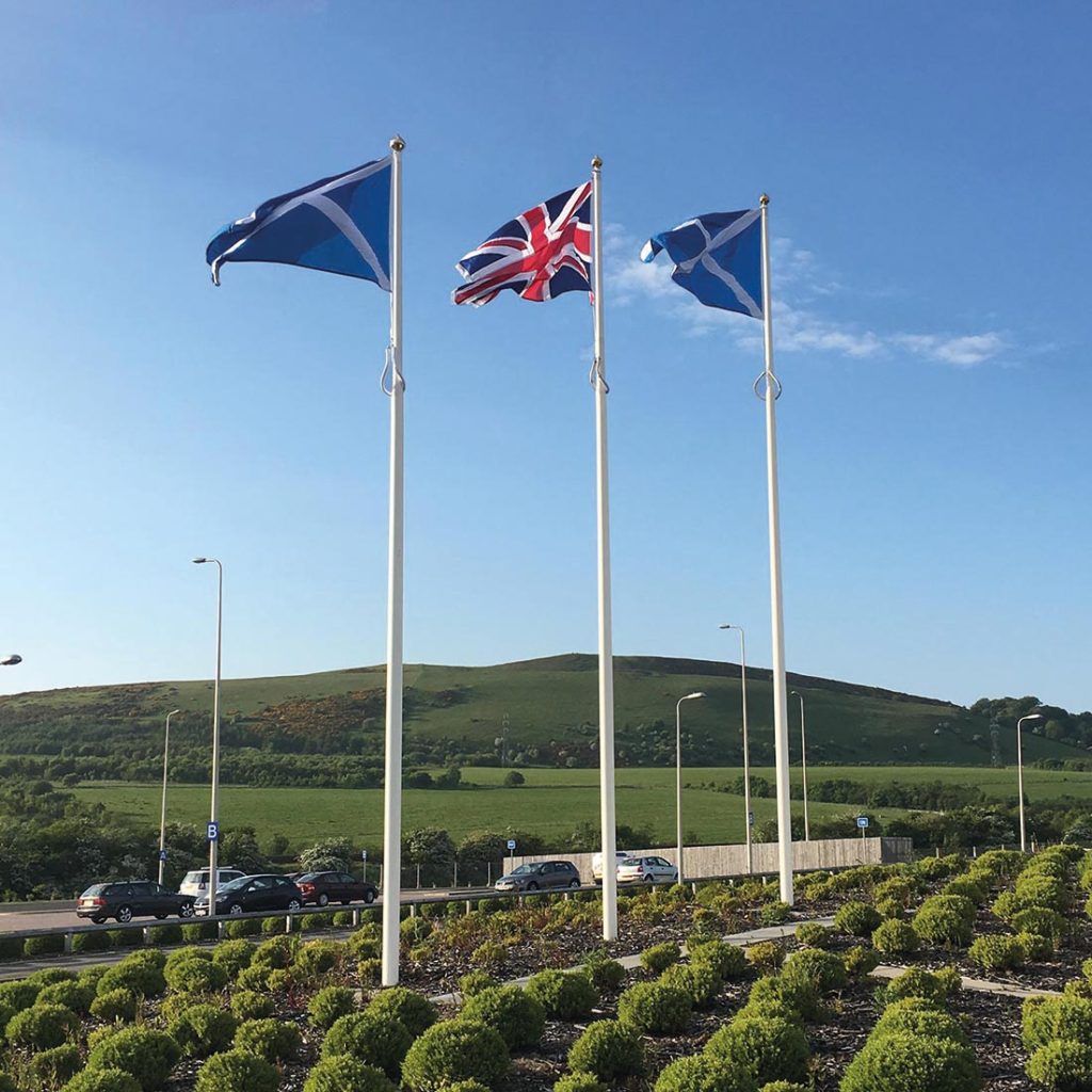 Commercial Glassfibre Flagpoles UK manufactured