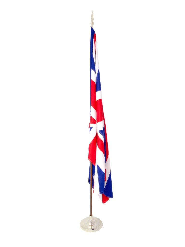 ceremonial flagpole with union flag