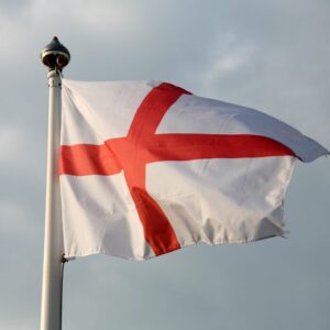 St George's flag on a flagpole