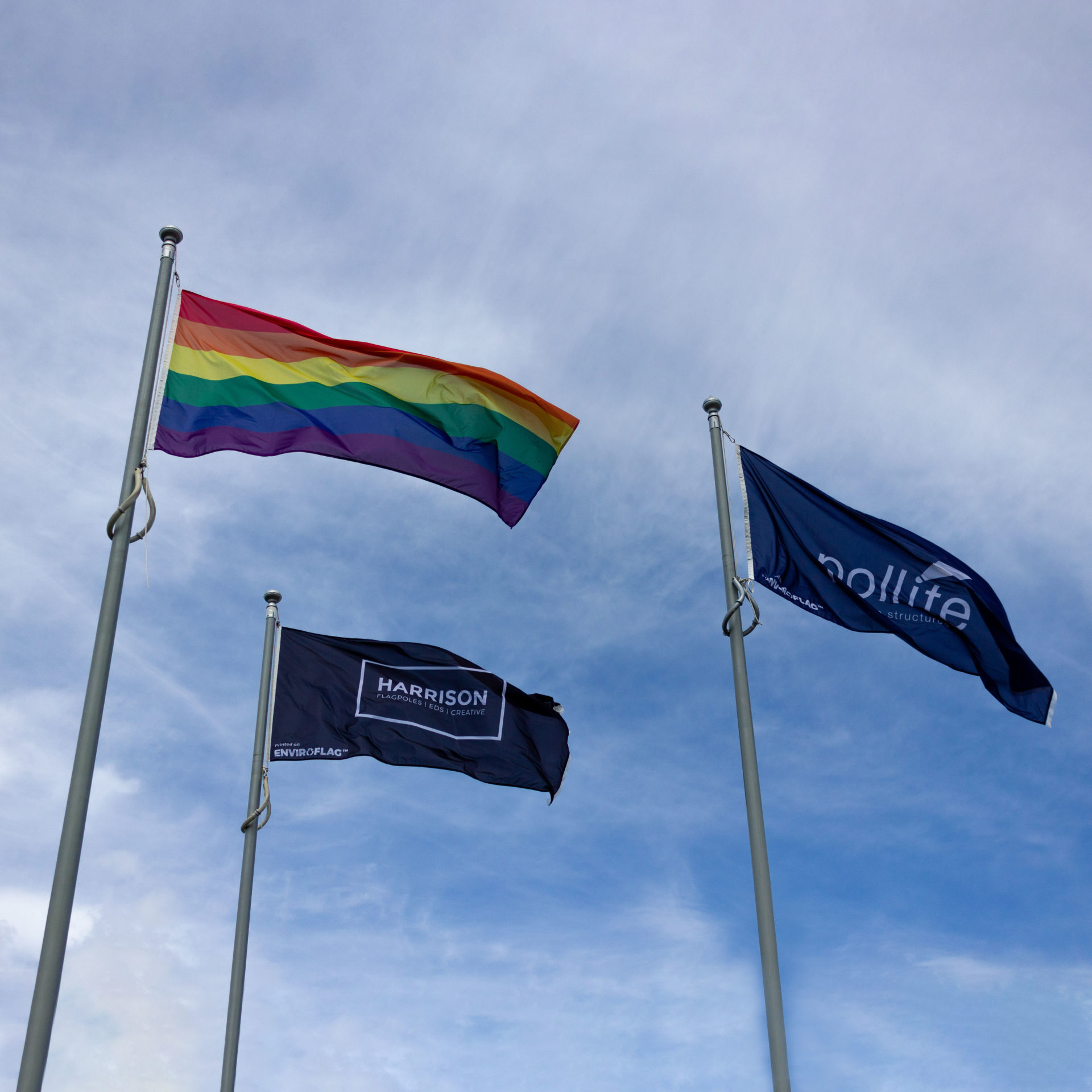 Changing Flags3457 square Harrison Flagpoles