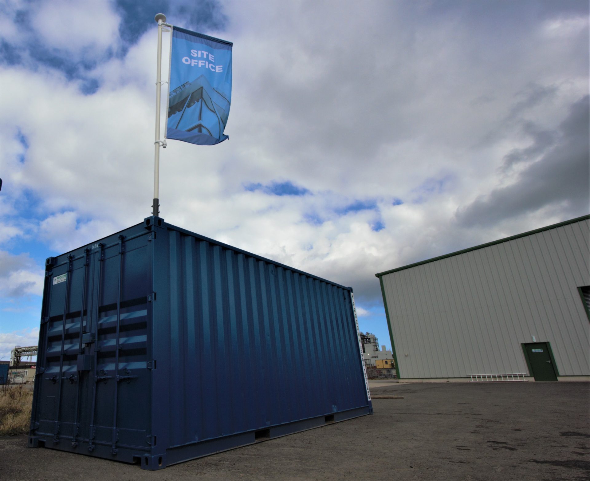 Container flagpoles