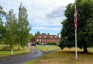 Country House with-flagpole and Union flag