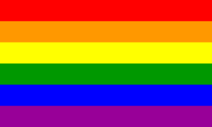Six stripe Pride flag
