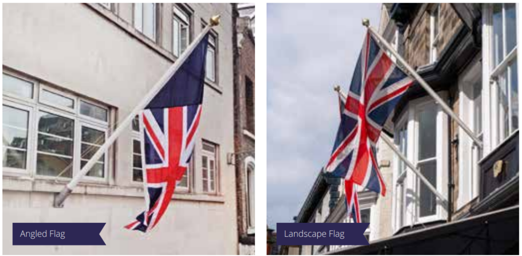 What is an angled wall mounted flagpole? Harrison Flagpoles