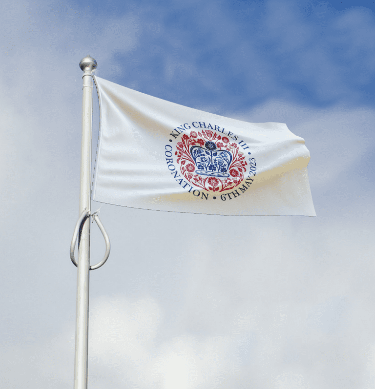 Coronation flag for King Charles | Buy Now | Harrison Flagpoles