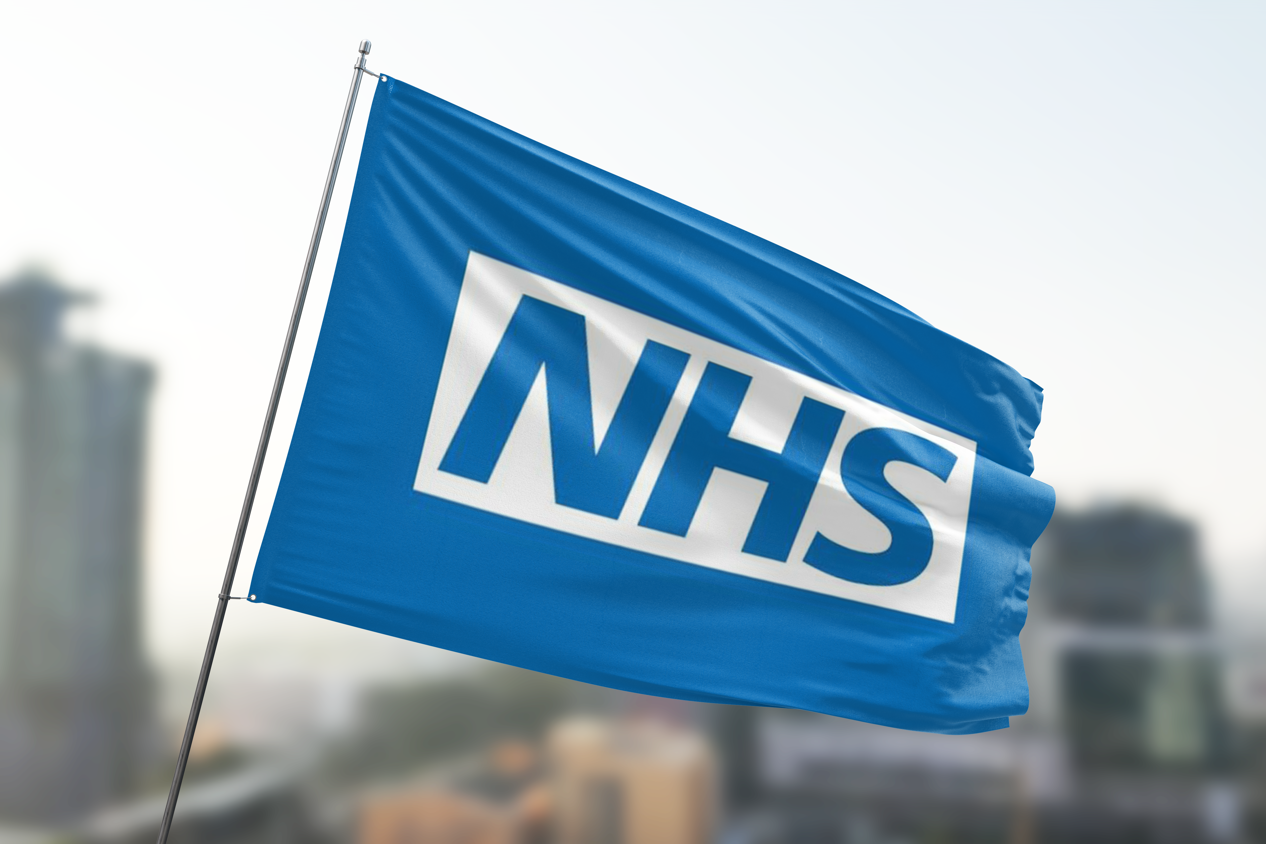 NHS logo flag