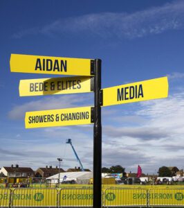 Directional poles for signposting visitors to your event